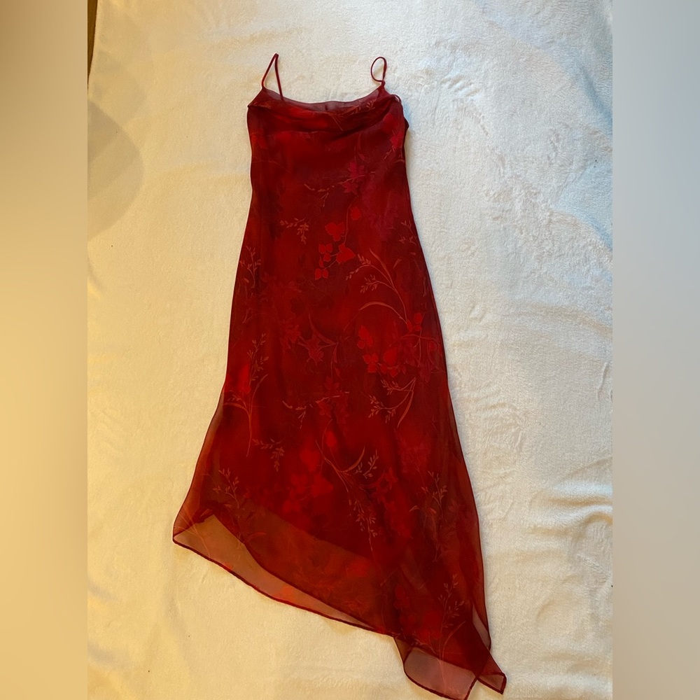 Vintage Asymmetric Midi Dress